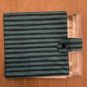 Vinyl Storage - Vintage Schallplattenalbum - in schwarz-türkis gestreift, für 20 Singles