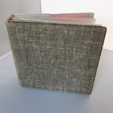 Vintage Schallplattenalbum - in Schlangenleder-Look & Druckknopf-Verschluss, für 20 Singles