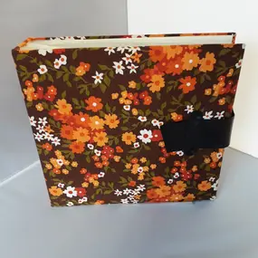 Vintage Schallplattenalbum - Mit Blumenmuster Stoff & Schnallen-Verschluss, für 16 LPs