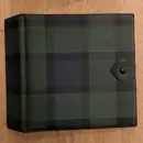 Vinyl Storage - Vintage Schallplattenalbum - mit blau-grünem  Karomuster, für 20 Singles