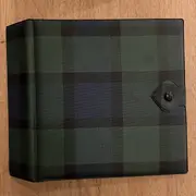Vinyl Storage - Vintage Schallplattenalbum - mit blau-grünem  Karomuster, für 20 Singles