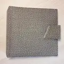 Vinyl Storage - Vintage Schallplattenalbum - mit braunem Flechtmuster-Stoffüberzug, für 20 Singles