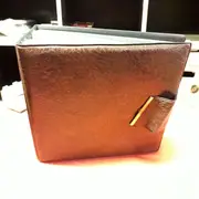 Vinyl Storage - Vintage Schallplattenalbum - mit braunem Krokodil-Leder, für 20 Singles