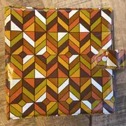 Vinyl Storage - Vintage Schallplattenalbum - mit buntem geometrischen Muster, Für 16 Singles