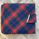 Vinyl Storage - Vintage Schallplattenalbum - mit Karomuster in rot, grün, blau für 20 Singles