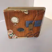 Vinyl Storage - Vintage Schallplattenalbum - mit Muster & Schnapp-Verschluss, für 20 Singles