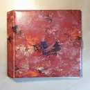 Vinyl Storage - Vintage Schallplattenalbum - rot, marmorähnlich gemustert, für 16 LPs