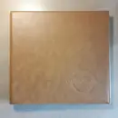 Vinyl Storage - Vintage Schallplattenalbum - in hellbraunem Lederdesign, mit Plattenalbum-Logo, für 12 LPs