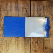 Vinyl Storage - Vintage Schallplattenalbum - in blau, für 16 Singles