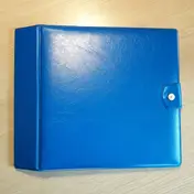 Vintage Schallplattenalbum - in blau, für 16 Singles