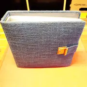 Vinyl Storage - Vintage Schallplattenalbum - in blauem Stoffbezug, für 20 Singles