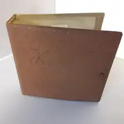 Vinyl Storage - Vintage Schallplattenalbum - in braun, für 20 Singles