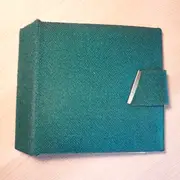 Vinyl Storage - Vintage Schallplattenalbum - in grünem Stoffbezug, für 20 Singles