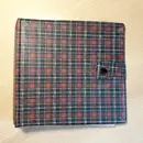 Vinyl Storage - Vintage Schallplattenalbum - in rot-schwarz-weißem Karomuster, für 20 Singles