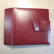 Vinyl Storage - Vintage Schallplattenalbum - in weinroter Lederoptik, für 20 Singles