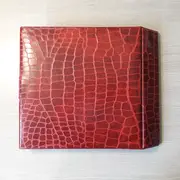Vinyl Storage - Vintage Schallplattenalbum - in roter Schlangenlederoptik, für 16 Singles