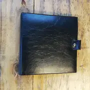 Vinyl Storage - Vintage Schallplattenalbum - in schwarzer Lederoptik für 16 Singles