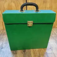 Vintage Schallplattenbox - in grün, für ca. 20 LPs