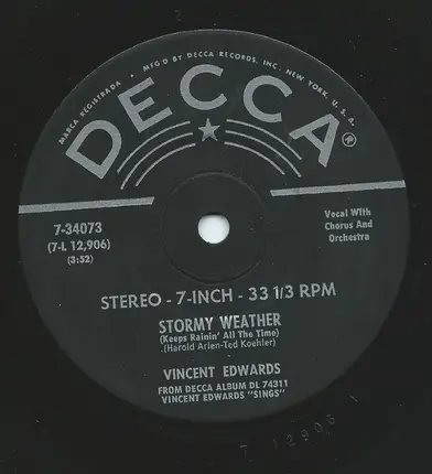 Vince Edwards - Stormy Weather