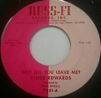 Vince Edwards - Why Did You Leave Me?