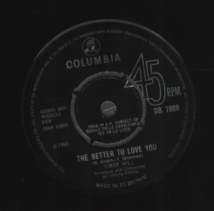 Vince Hill - The Better To Love You