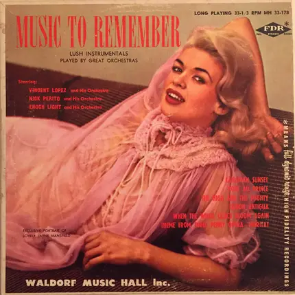 Vincent Lopez And His Orchestra , The Nick Perito Orchestra , Enoch Light And His Orchestra - Music To Remember