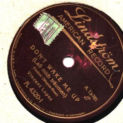 Vincent Lopez - Don't Wake Me Up / I Never Knew