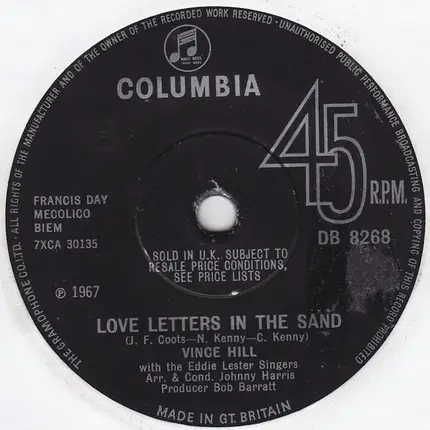 Vince Hill - Love Letters In The Sand
