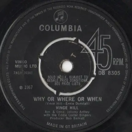 Vince Hill - Why Can't I Remember (To Forget You)