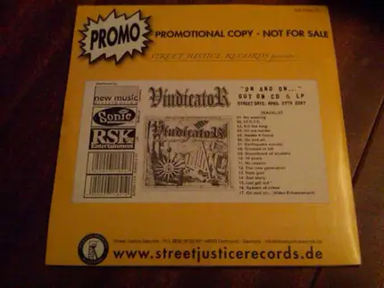 Vindicator - On and On