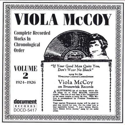 Viola McCoy - Complete Recorded Works In Chronological Order Volume 2 1924-1926