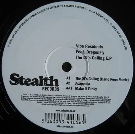 Vibe Residents Feat. Dragonfly - The DJ's Calling E.P (Part 2)