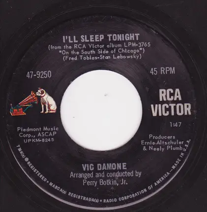 Vic Damone - It Makes No Difference / I'll Sleep Tonight