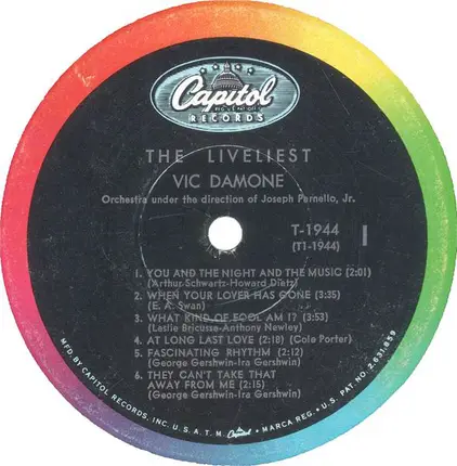 Vic Damone - The Liveliest At Basin Street East