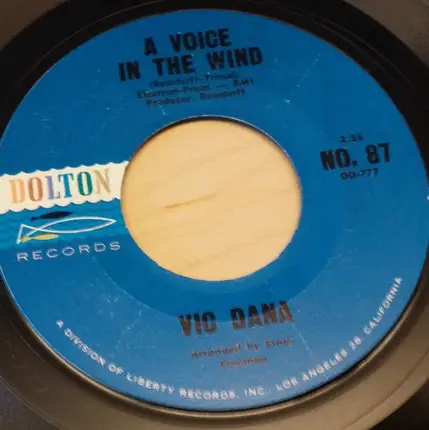 Vic Dana - A Voice In The Wind / The Prisoner's Song