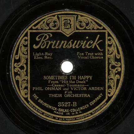 Victor Arden, Phil Ohman And Their Orchestra - Hallelujah / Sometimes I'm Happy