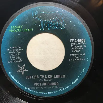 Victor Buono - Suffer The Children / I Trust You'll Treat Her Well