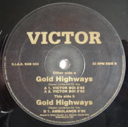 Victor - Gold Highways