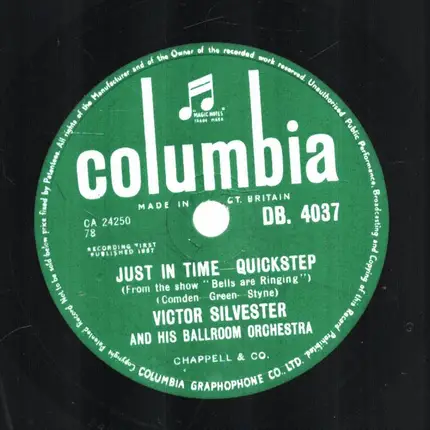 Victor Silvester and His Ballroom Orchestra - Just In Time / Long Before I Knew You