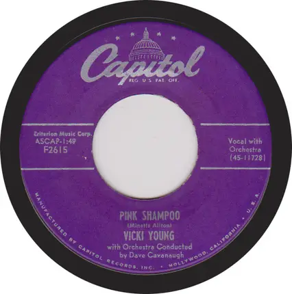 Vicki Young With David Cavanaugh Orchestra - Pink Shampoo / When You Love A Fella