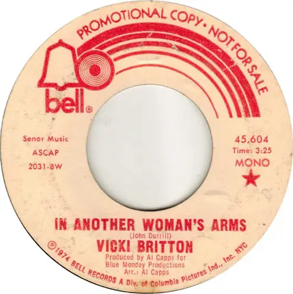 Vicki Britton - In Another Woman's Arms