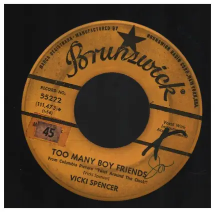 Vicki Spencer - He's So Sweet / Too Many Boy Friends