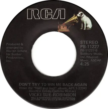 Vicki Sue Robinson - Trust In Me / Don't Try To Win Me Back Again
