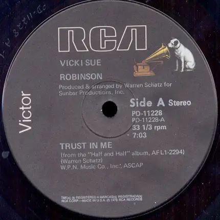 Vicki Sue Robinson - Trust In Me / Don't Try To Win Me Back Again