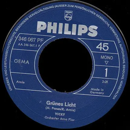 Vicky Leandros - Grünes Licht / Sagt Mir, Wo Ist Mein Boy?