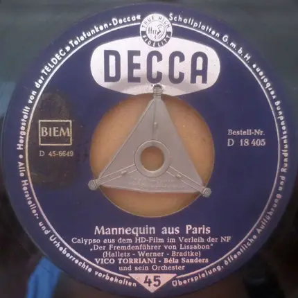 Vico Torriani - Mannequin Aus Paris / Verlieb' Dich In Lissabon