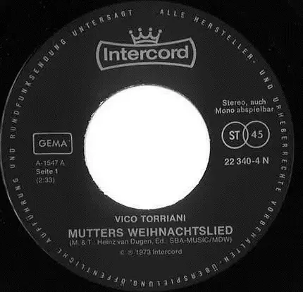 Vico Torriani - Mutters Weihnachtslied / Merry Christmas