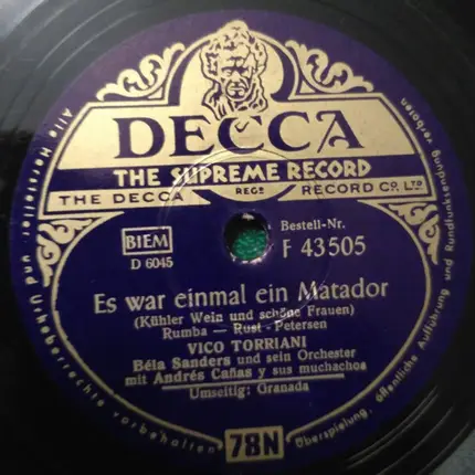 Vico Torriani - Granada / Es War Einmal Ein Matador