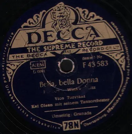 Vico Torriani - Granada / Bella, bella Donna
