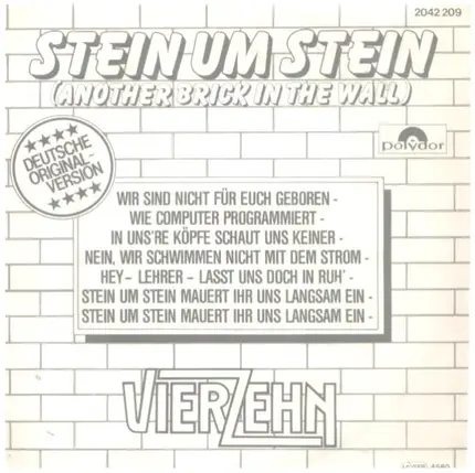 Vierzehn - Stein Um Stein (Another Brick In The Wall) / Willkommen (In Der Schule)